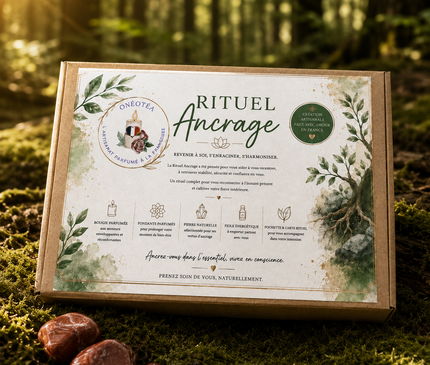 Rituel Ancrage – Coffret Jaspe Rouge, Bougie & Bien-être | Onéotéa