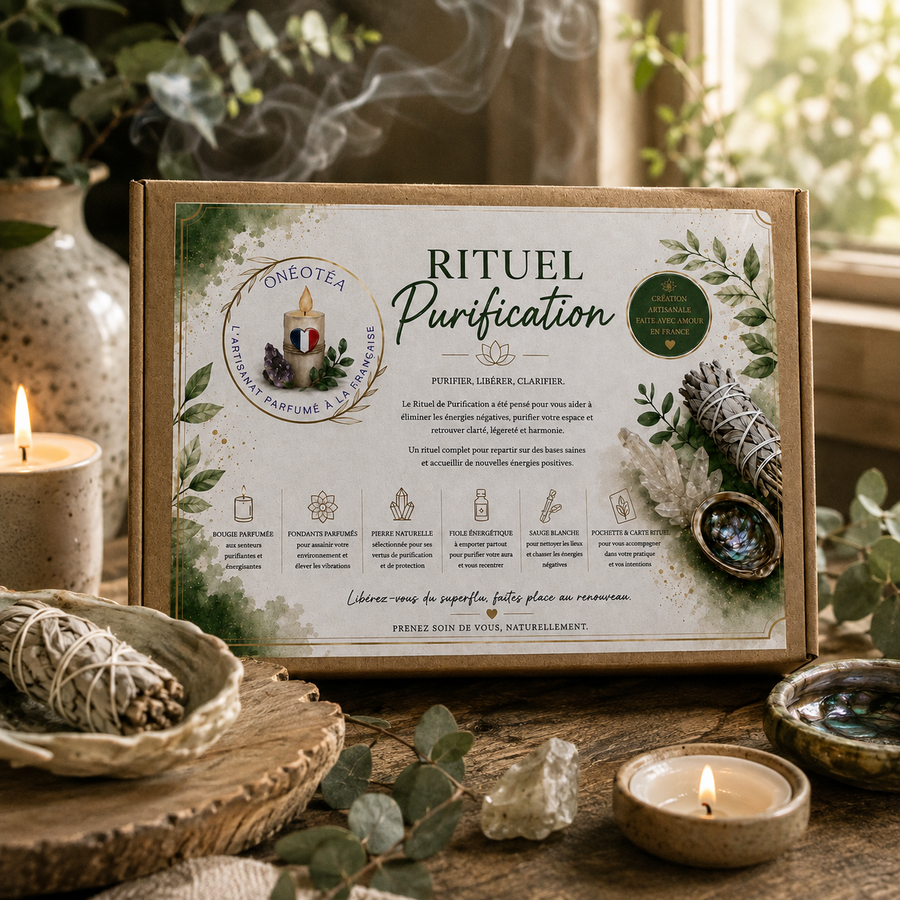 Rituel Purification – Coffret Sauge Blanche & Pierre | Onéotéa