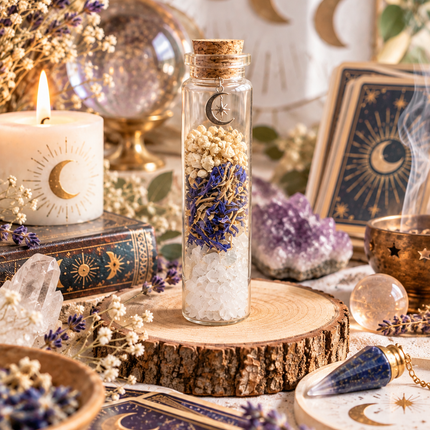 Fiole Divination, Cristal de Roche & Lapis-Lazuli | Onéotéa