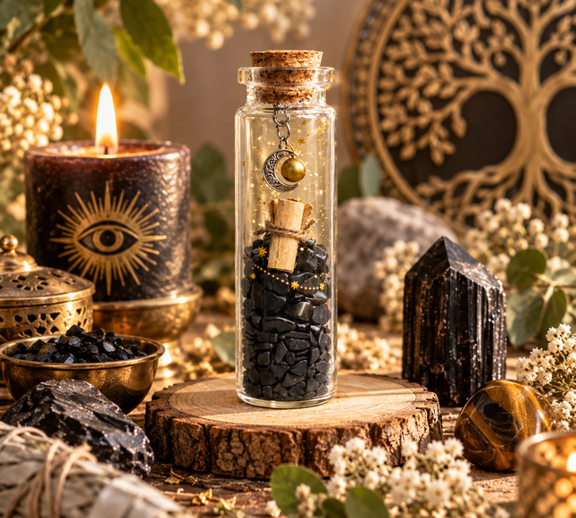 Fiole d’Intention Protection & Pierres Naturelles | Onéotéa