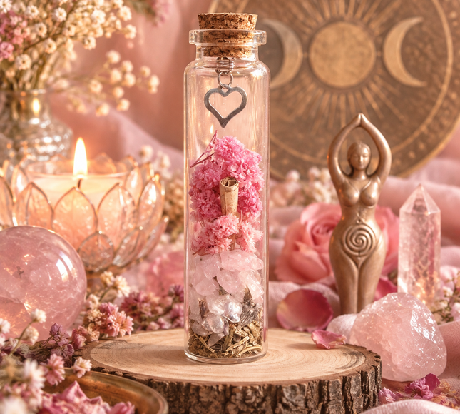Fiole Féminin Sacré & Quartz Rose | Onéotéa