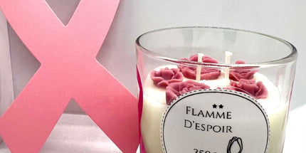 ✨ Bougie parfumée Flamme d'espoir - Édition Spéciale Cancer du Sein