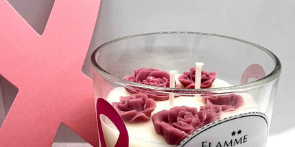 ✨ Bougie parfumée Flamme d'espoir - Édition Spéciale Cancer du Sein