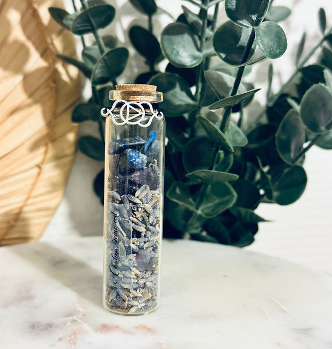 Fiole Chakra du Troisième Œil Ajna - Symbole de l'Intuition et de la Mémoire