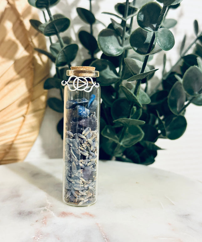 Fiole Chakra du Troisième Œil Ajna - Symbole de l'Intuition et de la Mémoire