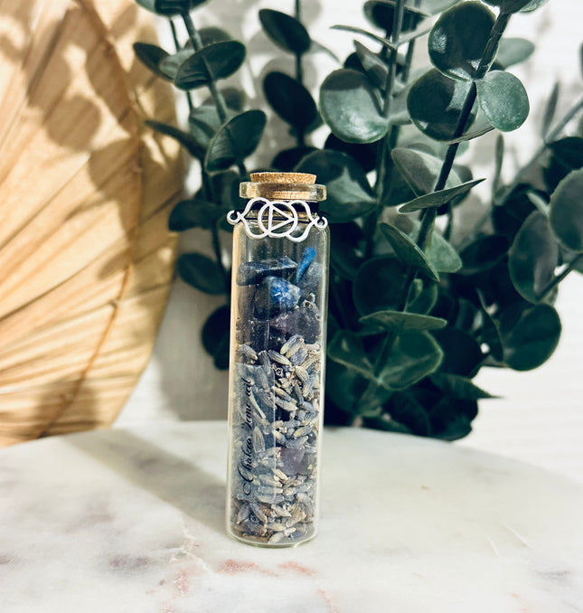 Fiole Chakra du Troisième Œil Ajna - Symbole de l'Intuition et de la Mémoire