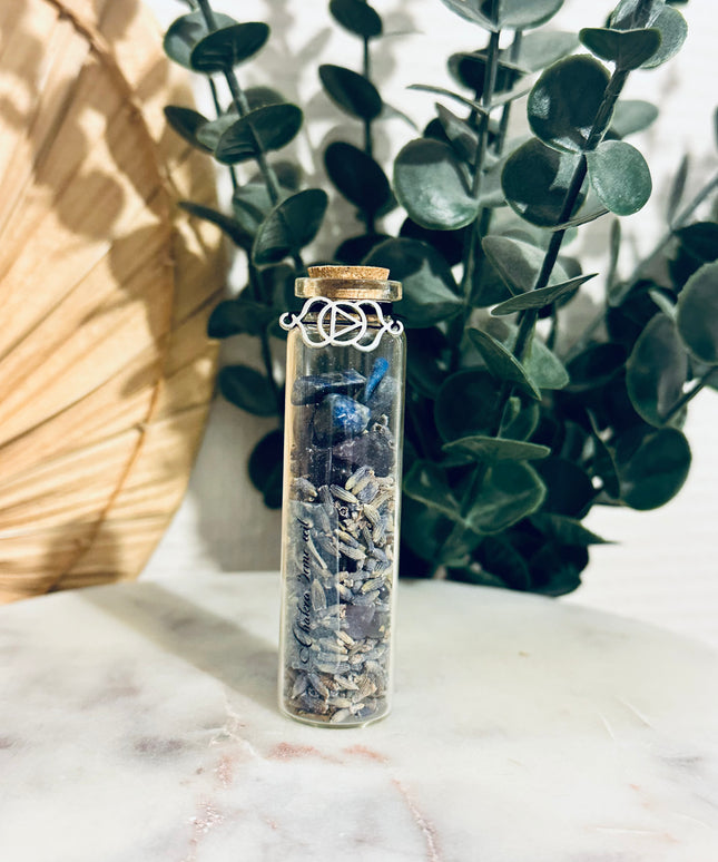 Fiole Chakra du Troisième Œil Ajna - Symbole de l'Intuition et de la Mémoire