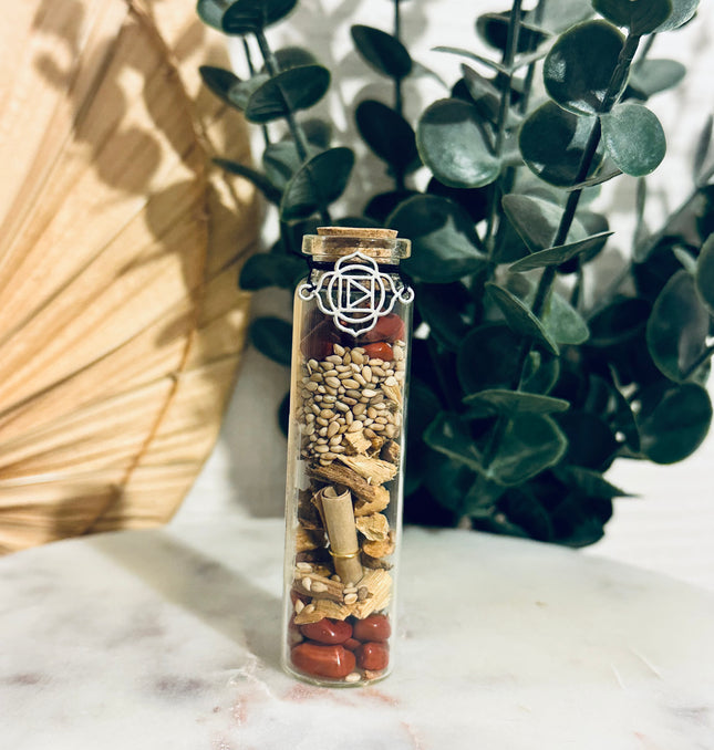 Fiole Chakra Racine  Maladhara - Symbole de Force, Vitalité et Confiance en Soi