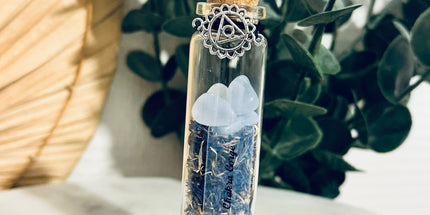 Fiole Chakra Gorge Vishuddha - Éveillez votre voix et exprimez-vous avec énergie