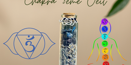 Fiole Chakra du Troisième Œil Ajna - Symbole de l'Intuition et de la Mémoire