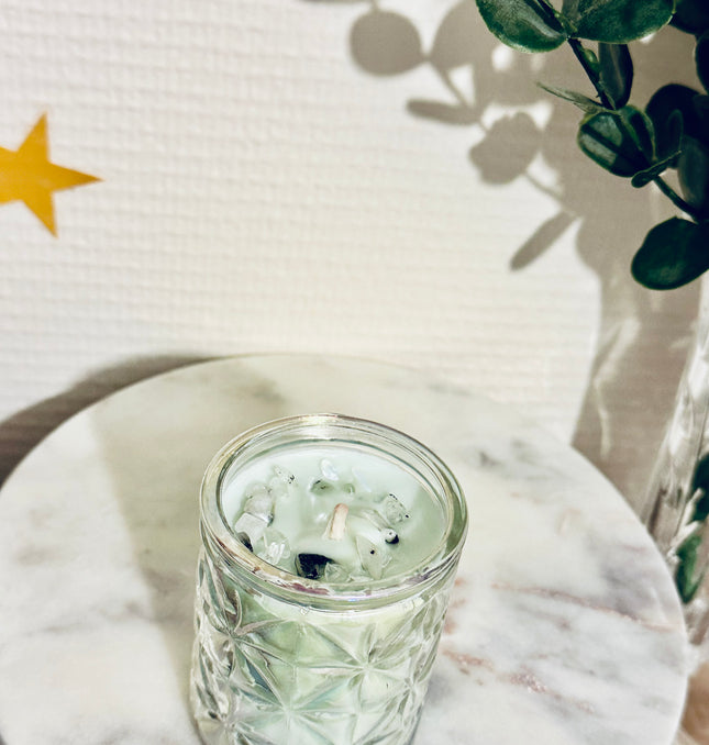 🕯️ Bougie Parfumée Interstellaire - Musc blanc & Pierre de Lune