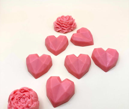 Lot de 2 fondants parfumés à la rose et fleur de pommier en cire végétale de soja