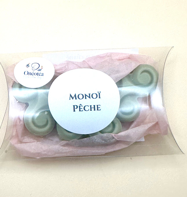 Monoï Pêche 🍑🥥☀️ Fondant parfumé - Vendu par lot de 3