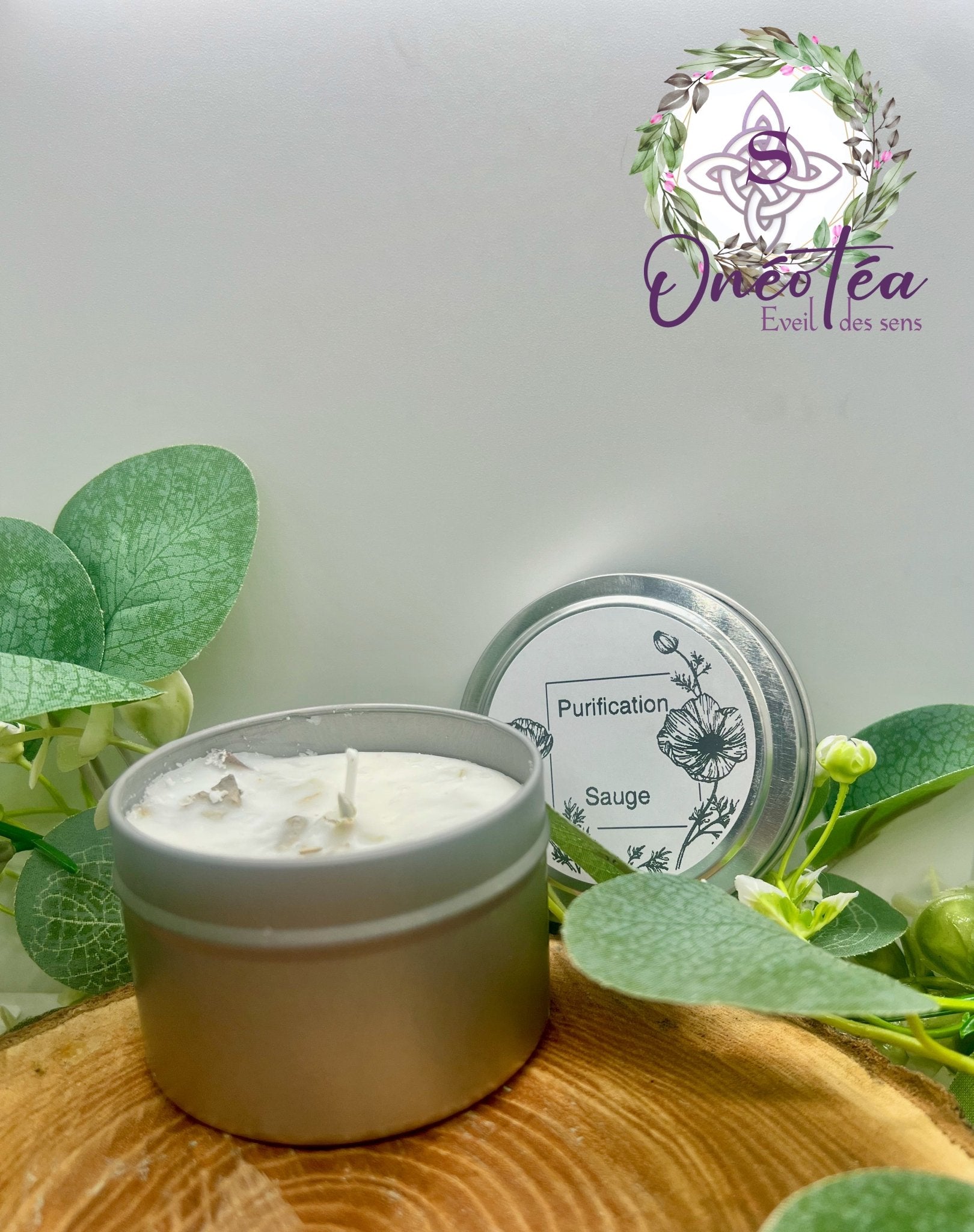 Bougie parfumée à la Sauge Blanche - Onéotéa - Éveil des Sens