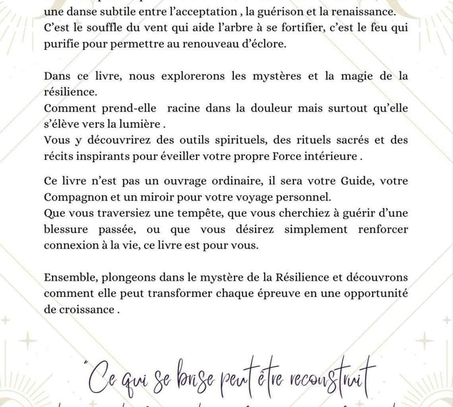 Couverture du livre L'Écrin de La Résilience de Sabrina Planchez pour le développement personnel