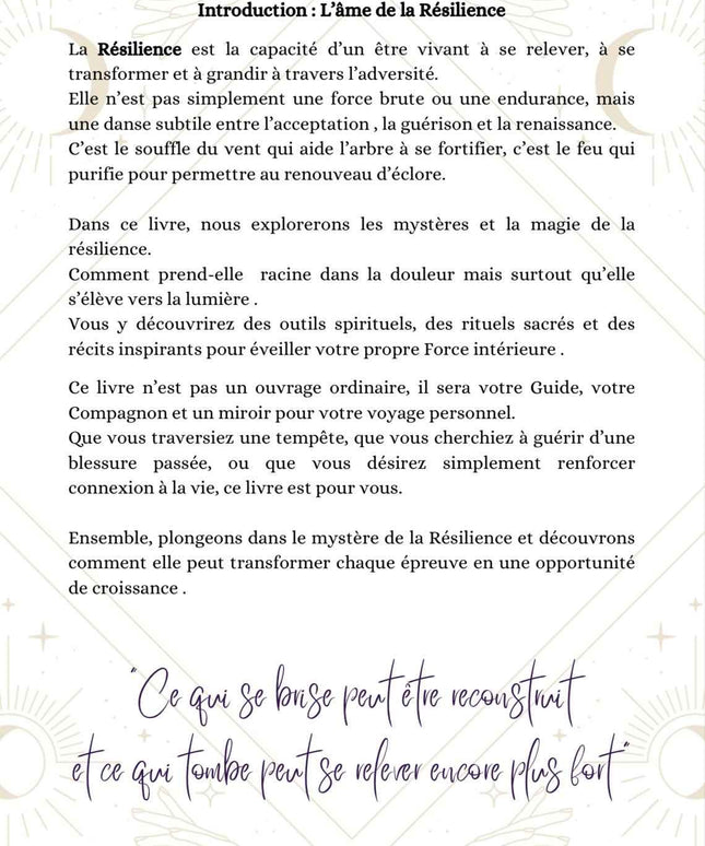 L'Écrin de La Résilience - Ouvrage pour votre développement Personnel Par Sabrina Planchez