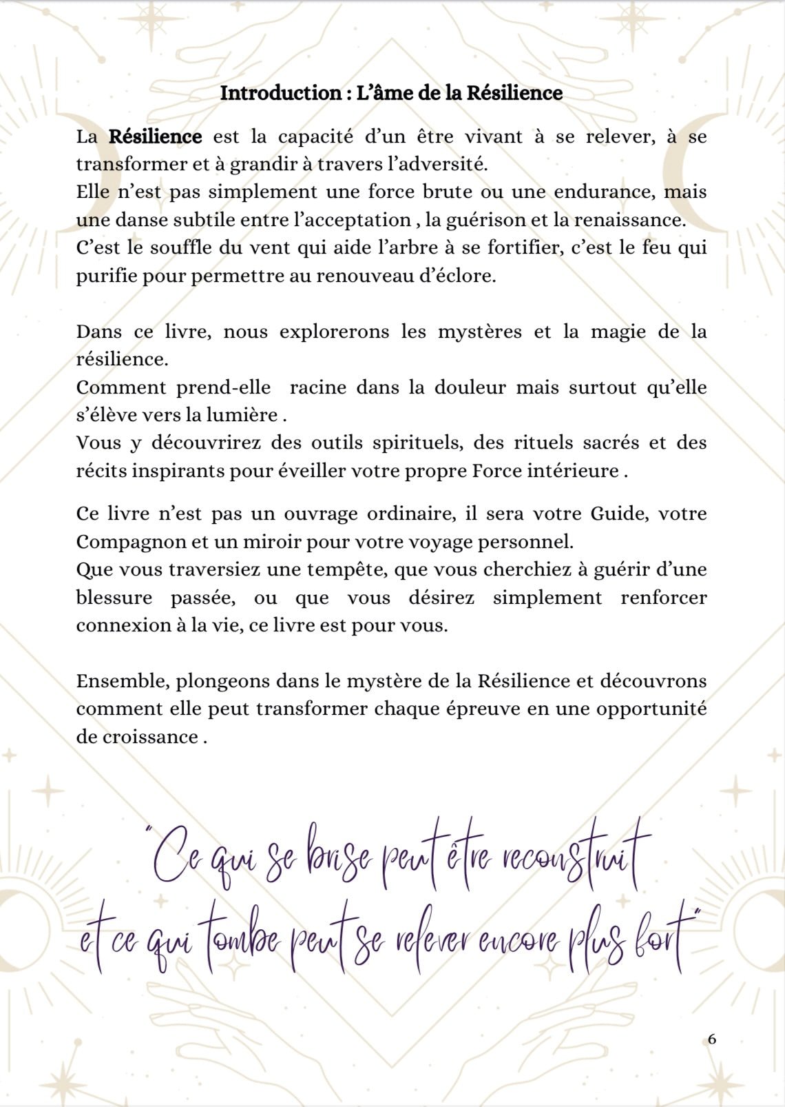 Livre " L'Écrin de La Résilience " - Ouvrage pour votre développement Personnel Par Sabrina Planchez