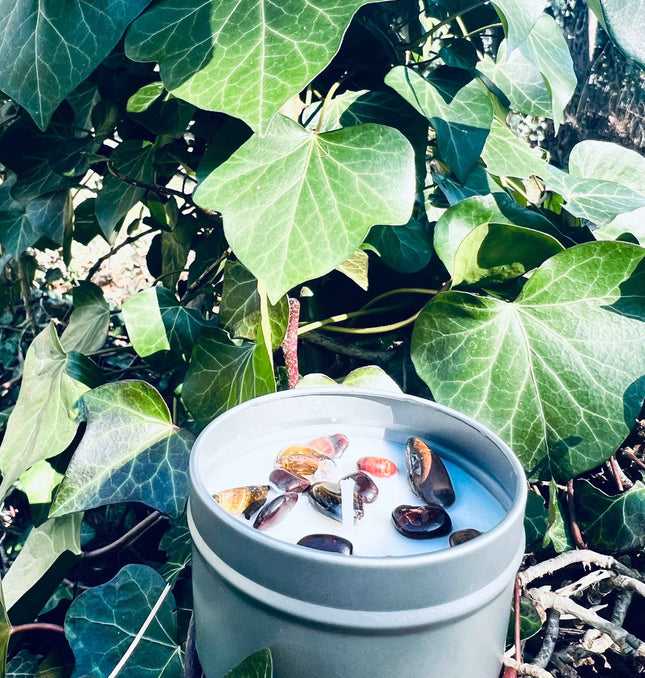 Bougie protection  "Oeil du Tigre & Oeil du Faucon"