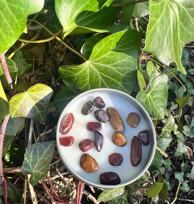 Bougie protection  "Oeil du Tigre & Oeil du Faucon"