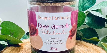 Bougie Parfumée  Ambre Patchouli & Rose éternelle