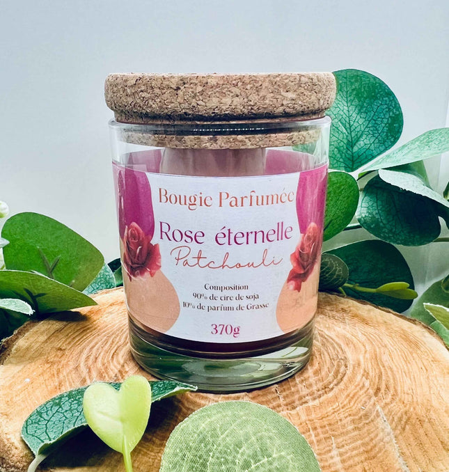 Bougie Parfumée  Ambre Patchouli & Rose éternelle