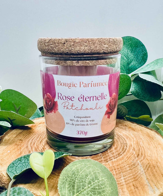 Bougie Parfumée  Ambre Patchouli & Rose éternelle