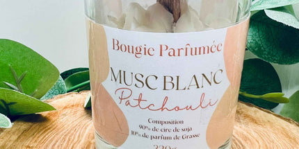 Bougie Parfumée à la douceur du Musc blanc et Ambre Patchouli