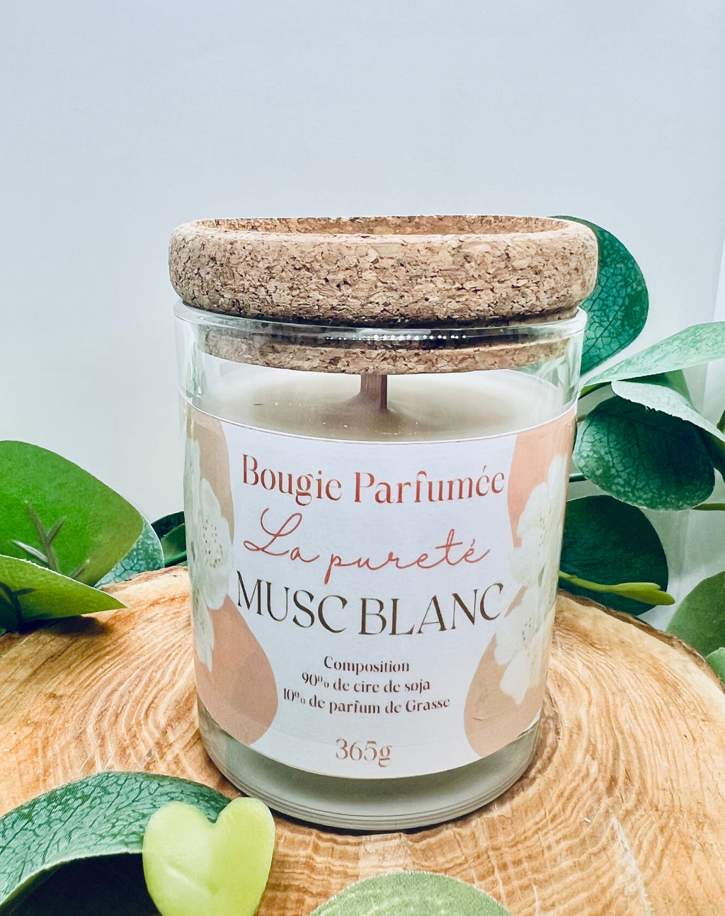 Bougie parfumée au Musc Blanc - Onéotéa - Éveil des Sens