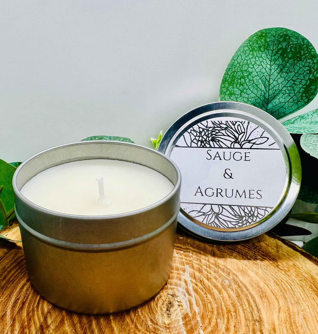 Bougie parfumée Sauge & Agrumes - Purification & Sérénité
