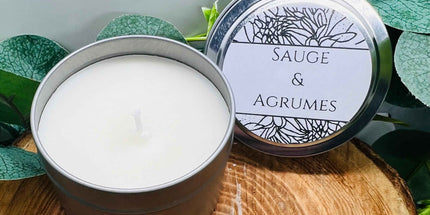 Bougie parfumée Sauge & Agrumes - Purification & Sérénité
