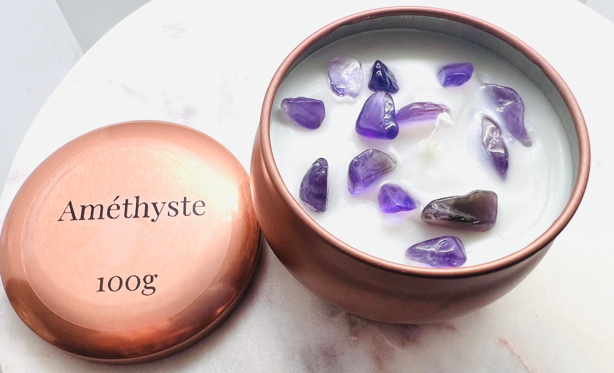 Bougie "Améthyste" - Onéotéa - Éveil des Sens