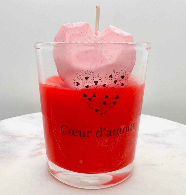 Bougie parfumée "Coeur d'amour" - Élégance intemporelle