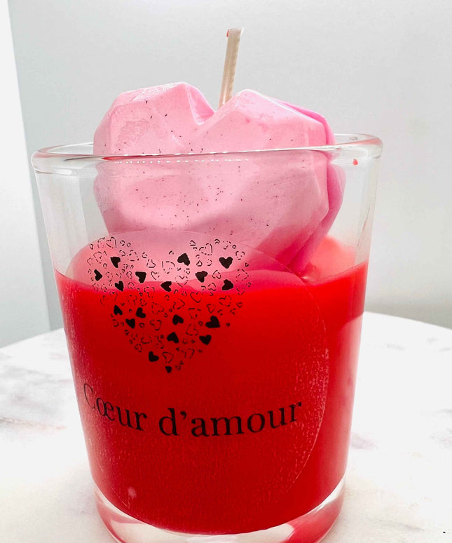 Bougie parfumée "Coeur d'amour" - Élégance intemporelle