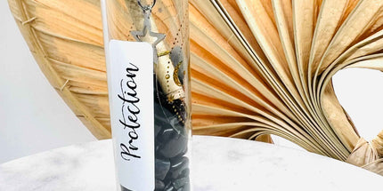 Fiole de Protection – Shungite, Obsidienne & Mantra Sacré