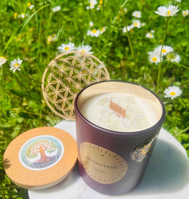 Bougie mystique Divination - Artisanale et éthique pour une atmosphère spirituelle