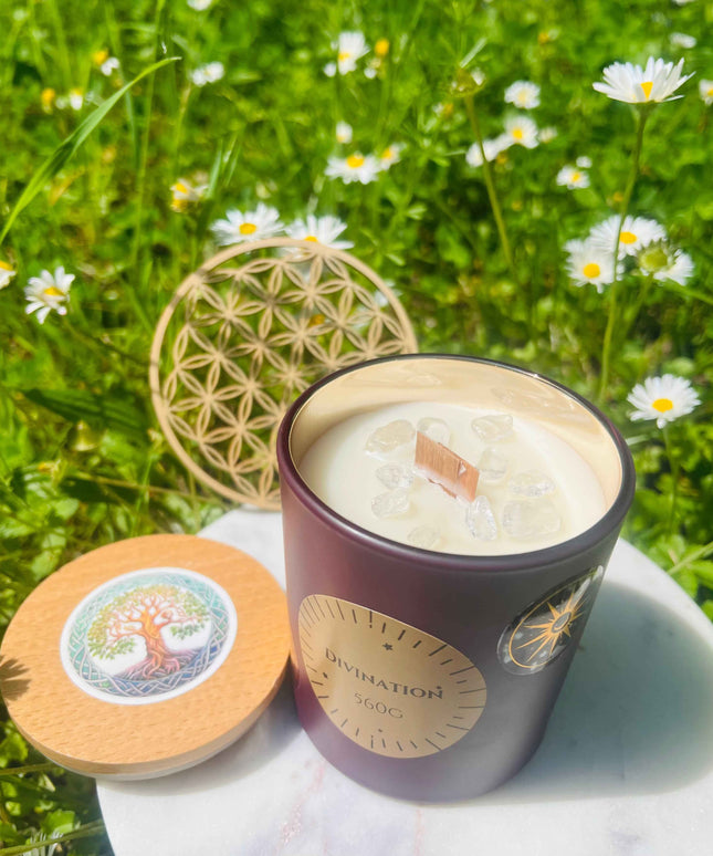 Bougie mystique Divination - Artisanale et éthique pour une atmosphère spirituelle