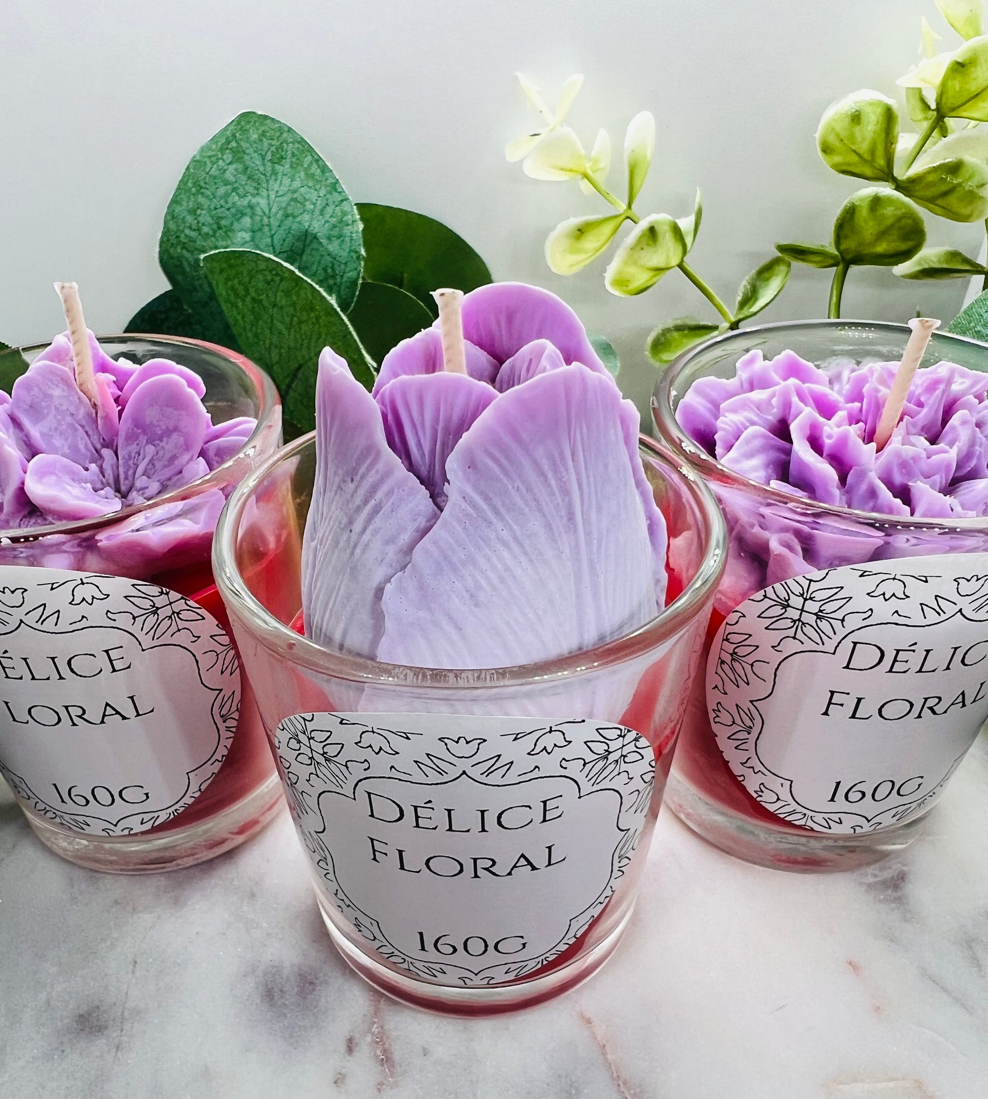 3 bougies " Délice Floral "