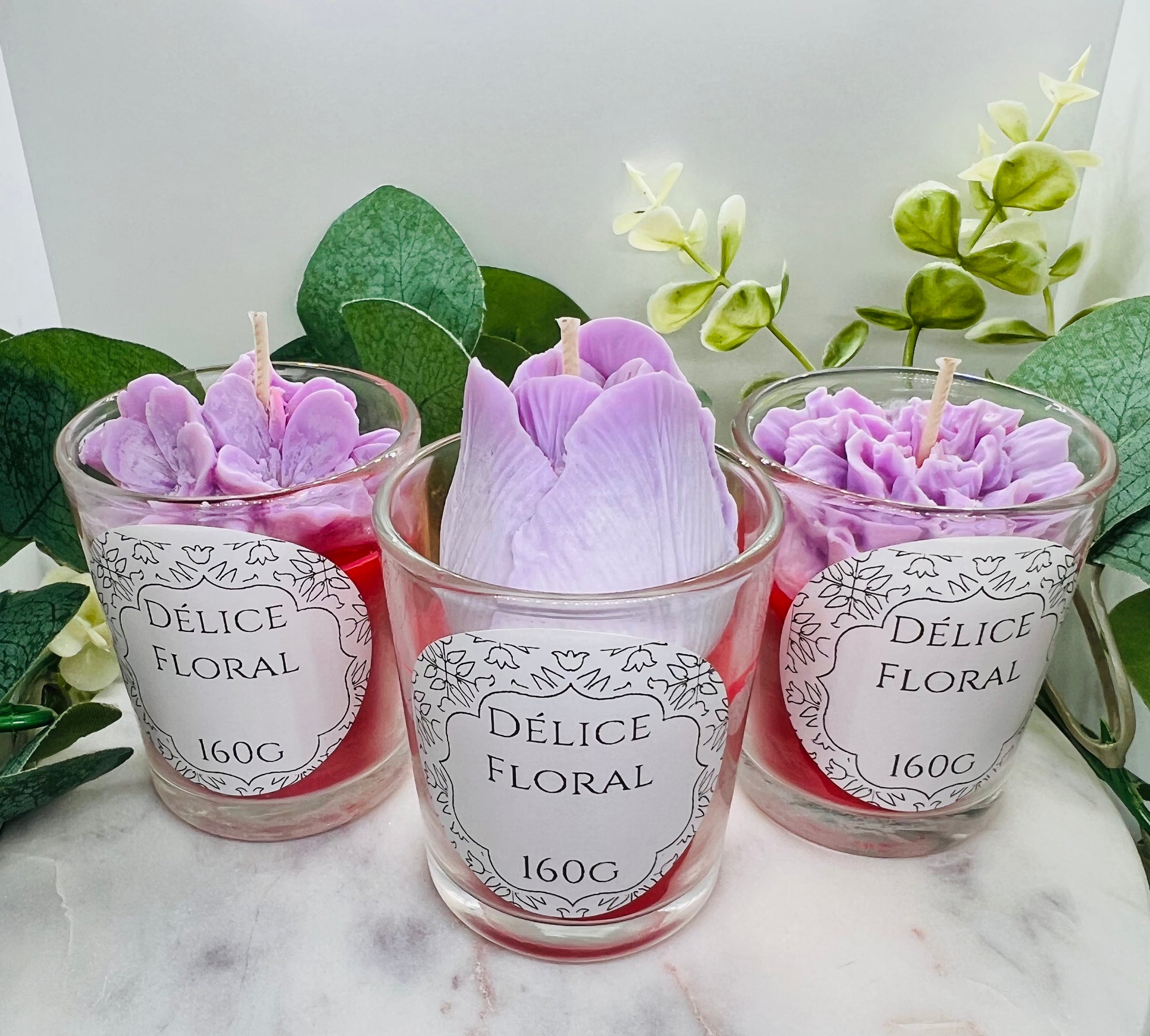 3 bougies " Délice Floral "