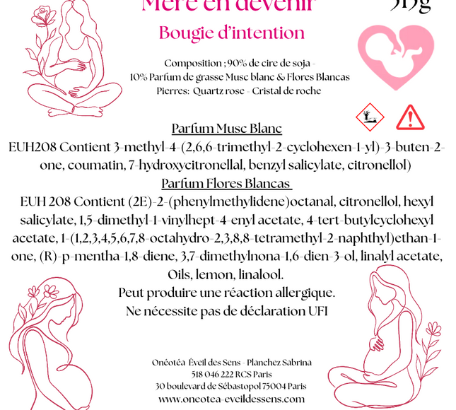 Mère en devenir | Bougie d'intention Grossesse | Onéotéa