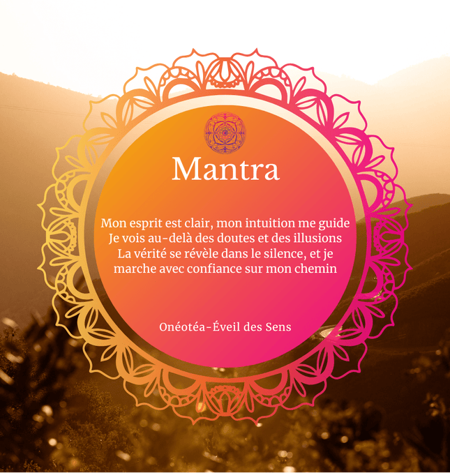 Bougie parfumée Mandala Cristal de Roche & Lapis Lazuli - Musc Blanc - Onéotéa - Éveil des Sens