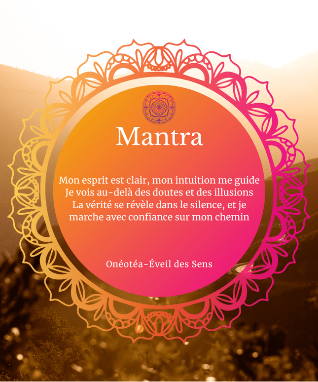 Bougie parfumée Mandala Cristal de Roche & Lapis Lazuli - Musc Blanc - Onéotéa - Éveil des Sens