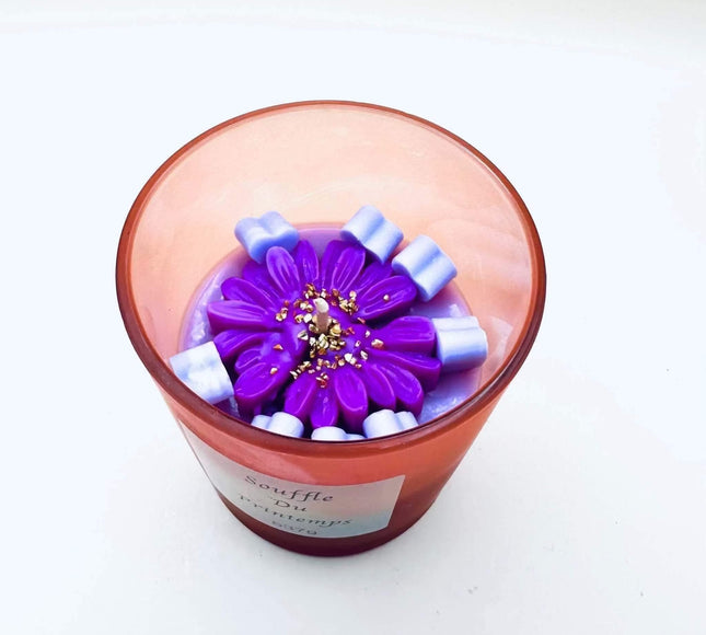 Bougie artisanale Souffle du Printemps avec parfum floral de lin, magnolia et hibiscus