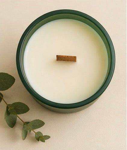 Bougie parfumée Balade en Forêt au parfum Pin des Landes avec mèche en bois
