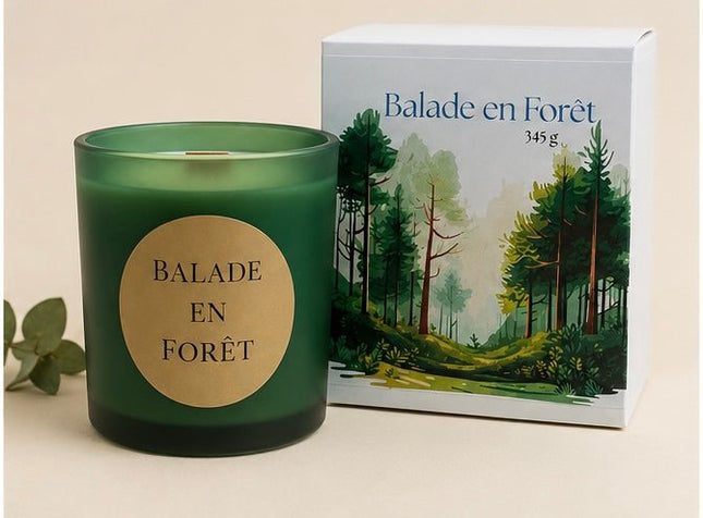 Bougie Balade en Forêt parfum Pin des Landes avec ambiance boisée naturelle