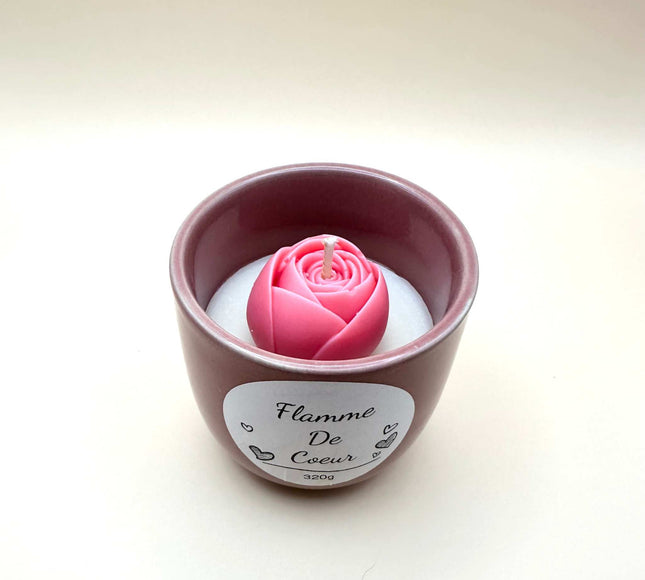 Bougie Flamme de Cœur avec fragrance douce et florale