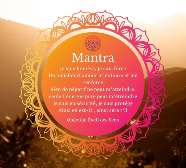 Bougie mandala protection avec motifs sacrés et pierres de lithothérapie