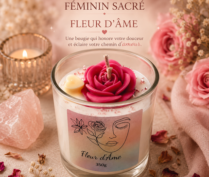 Bougie parfumée Fleur de l'âme artisanale au parfum floral apaisant