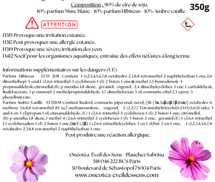 Bougie parfumée Fleur de l'âme avec parfum floral et cire de soja
