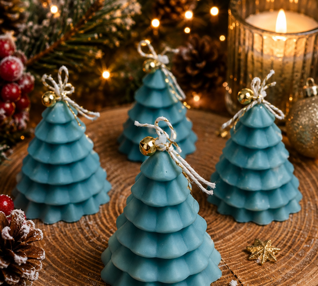 bougie parfumée mon beau sapin forme sapin cire végétale parfum sapin frais noël