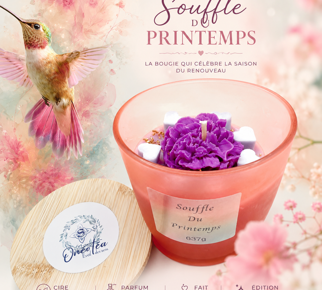 Bougie Souffle du Printemps parfum florale fraîcheur printemps